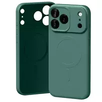 Mercury Semi-Silicone phone case with MagSafe support for iPhone 17 Pro Max in green