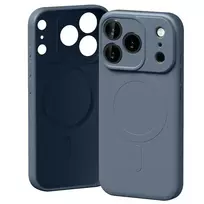 Mercury Semi-Silicone phone case with MagSafe support for iPhone 17 Pro in sierra blue