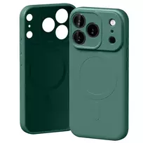 Mercury Semi-Silicone phone case with MagSafe support for iPhone 17 Pro in green