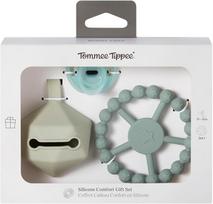 TOMMEE TIPPEE silikoninis čiulptukas su čiulptuko dėklu ir kramtuku, green, 433610