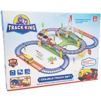 Extralink Kids, Track King electric train set, with a locomotive and battery-powered car