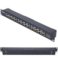 Extralink 12-Port Gigabit PoE Injector | 12 x 1000Mb/s RJ45 Ports, Rackmount