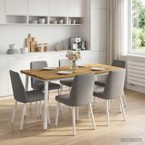 Kvadratinis valgomojo stalas 160 x 80 x 75 cm Balta