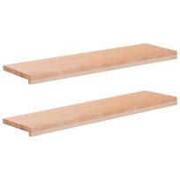 Laiptų pakopos 2 vnt. 90 x 30 x 2 cm Natūrali