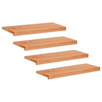 Laiptų pakopos 4 vnt. 80 x 25 x 2 cm Lakas Kietas bukas medis