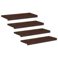 Laiptų pakopos 4 vnt. 80 x 25 x 2 cm Tamsiai rudas