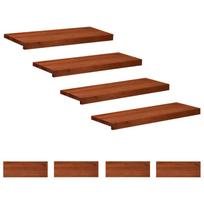 Laiptų pakopos 8 vnt. 80 x 25 x 2 cm Ruda Kietas bukas medis