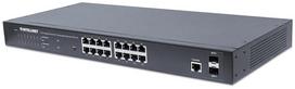 Intellinet 16-Port Gigabit Ethernet PoE+ Web-Managed Switch with 2 SFP Ports, IEEE 802.3at/af Power over Ethernet (PoE+/PoE) Compliant, 374 W, Endspan, 19" Rackmount