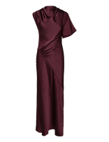 Topshop - Tscindy One Shoulder Maxi Dress Wvn - Ilga suknelė - Burgundiška splava