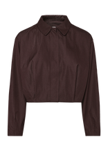 Topshop - Tsaria Cropped Pinstripe Bomber Jacket - Bomberio striukė - Ruda