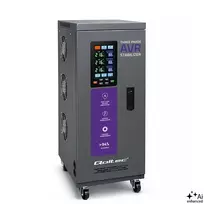 „Qoltec“ trifazis įtampos stabilizatorius AVR MULTIPROTECTION | 10 kVA | Tikslumas ± 3 % | 3F servovariklis | LCD | „Expert Line“