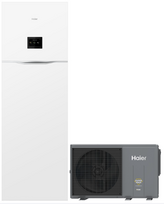 Oras-vanduo šilumos siurblys Haier Hydro Split R290 su 200 l vandens šildytuvu 10kW HU102F20AHYAE3/AW10NHUGHA