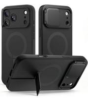 Juodas dėklas Apple iPhone 17 Pro Max / 18 Pro Max telefonui "Tech-Protect Kevlar Aura Magsafe"