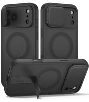 Matinis juodas dėklas Apple iPhone 17 Pro Max / 18 Pro Max telefonui "Tech-Protect Kevlar Aura Magsafe"