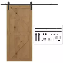 Stumdomųjų durų montavimo rinkinys 200 cm, stumdomųjų durų sistema, juoda