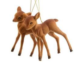 Hoptimist Nežinomas Eglutės žaisliukas Reindeer, rudas, 7.5 cm, 2 vnt.
