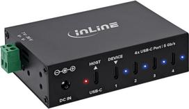 Delock InLine® USB 3.2 Gen.1 Hub przemysłowy, USB-C, 4-Port, z zasilaczem | 4043718352111 | 4043718352111