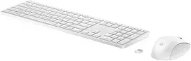 HP 655 Belaidė klaviatūra ir pelė Combo, Full-size (100%), RF belaidė, Mechaninė, QWERTY, Baltas, su pele