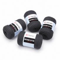 YarnArt Macrame Cotton siūlai/virvutės, pilkos, 4vnt., spalvos kodas: 758