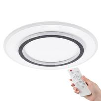 LED lubinis šviestuvas plafonas 50cm balta juoda, 72W 6850lm su pulteliu, 3 spalvų keitimas, modernus dizainas