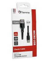Tiemme Micro USB laidas, 2A. 1m, juodas