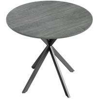 Valgomojo stalas 80 cm, industrinis dizainas, pilkas
