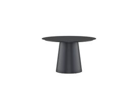 Valgomojo stalas Lanzo 120 cm juodas, aliuminis