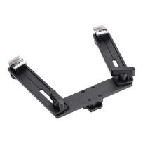 Aluminum Double Twin Mount Adapter for 13/12/11/10/9/8/7/6/5/4 Action Camera Double Mount Adapter Replacement 1 black