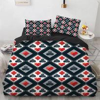 Poker Soft Duvet Cover King Twin Card Game Beding Set Microfiber Gamer Playing Warm Comforter Cover Young Boys Retro Game Red Black Comfortable Quilt 120*200cm Single black