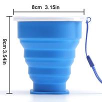 OutdoorSilicone Folding Cup Collapsible Mug Foldable Camping Bottle Travel Water Cups Portable Teacup Drinking Mug Lid  200ML brown