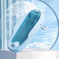 Baby Bath Support Sitting And Lying Infant Shower Bracket Non Slip Cushion Reticulation Bathtub Blue blue