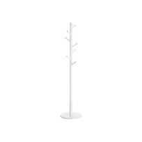 VASAGLE Coat Rack Free Standing Coat Tree with 7 Rounded Hooks, Wood Hall Tree, Entryway Coat Stand for Clothes, Hats, Purses, in the Entryway balta