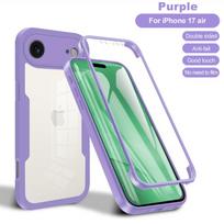 360 laipsnių pilnos apsaugos telefono dėklas IPhone 17 Air 16 15 14 Plus 13 12 Mini 11 Pro Max 16E su ekrano ir objektyvo apsaugine plėvele, galinis dangtelis iPhone 14 Pro Max blue