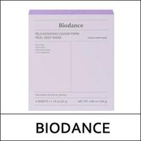[BIODANCE] (bo) Rejuvenating Caviar PDRN Real Deep Mask (34g*4ea) 1 Pack white