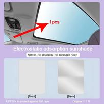 For Dongfeng Vigo Nammi 06 2025 2026 Car Sun Shade Electrostatic Adsorption Sunroof Sunshade Skylight Heat Shield Auto Accessory Cloth Gray 1PCS white