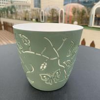 Plastic Butterfly Relief Flowerpot Colored Plant Planter Succulent Flower Pot  Office balta
