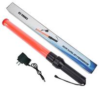 54cm Įkraunamas LED eismo valdymo lazdas - Rankinis įspėjamasis ir saugos mirksintis strypas. 54cm white
