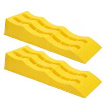 2PCS Automotive Leveling Ramp 7716LBS Capacity 3 Different Height Long Lasting Use for Travel Trailer RV Truck Yellow yellow