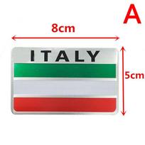 Aliuminio 3D Metalinis ITALIJA Italijos Vėliavos Lipdukas Emblema Ženklelis Decal Automobilio Dekoravimas gray