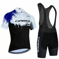Mens Cycling Jersey Bib Shorts Set Breathable Quick-Dry Road Mountain Bike Apparel Asia Size - S