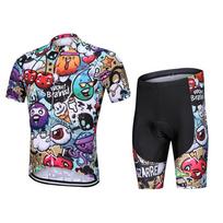 Unisex Cycling Jersey Bib Shorts Set Road Mountain Bike Riding Sportswear Kids Adult XS