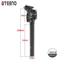 TESNO Bike Seatpost With Shock Absorber 27.2/30.9/31.6mm Mtb Bicycle Seatpost Suspension Four Link Bicycle Saddle Tube 350mm black