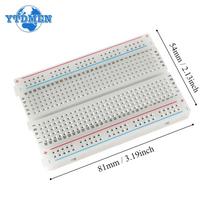 1PCS Breadboard 400 Tie Points Solderless Prototype PCB Universal Test Protoboard Bread Board White Transparent for Arduino white