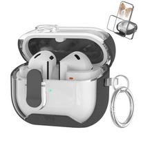 Secure Lock Case for Samsung Galaxy Buds 3/3Pro Case with Phone Stand Protective Case with Cleaner Kit for Samsung Galaxy Buds 3 For Galaxy Buds 3Pro žalia