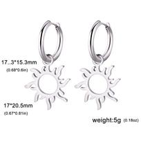 Cazador Hollow Sun Totem Drop Earrings for Women Stainless Steel Gold Color Earrings Wedding Party Jewelry Gift Wholesale 2026 white
