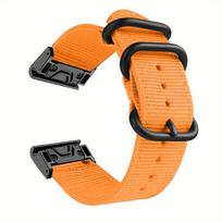 Replacement Strap for Garmin Fenix 8/7X/6X Pro/5X/5X Plus/3 HR/Tactix Charlie 22/26mm Braided Nylon, Quick-Release 26mm black