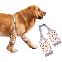 Dog Elbow Pads – Knee Wrap Front Leg Sleeves for Large Dogs, Wound Protection Anti-Licking Brace for Injured Legs or Joints ( X-Large, Yellow)