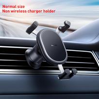 Baseus  Car Phone Holder Metal Silicone Gravity Auto Air Vent Smartphone Stand For iPhone13 Xiaomi Samsung Car Mobile Black non wireless gray