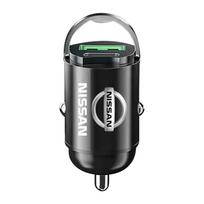 1Pcs Car Charger USB Type-C Fast Charging Adapter Car Accessories For Nissan Nismo Almera Tiida Juke Teana Qashqai 350Z 370Z GTR Nissan