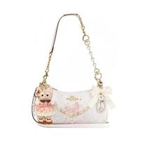 COACH shoulder bag [Customized bag] Teri 25 brand micro-label detachable strap bow silk scarf extension chain printed Xun Qingqu basic style balta
